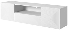Asha fali TV-szekrény 167 cm - fényes fehér
