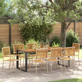 Kert étkező szett 9 pcs Bézs 200 x 80 x 75 cm polirattan