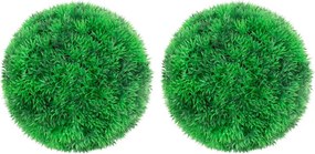 vidaXL 2 db gömb alakú műpuszpáng 22 cm