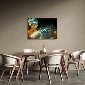 Az arany tündér képe (üvegen) (70x50 cm)