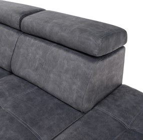 Ülőgarnitúra, szürke, jobbos, MALAGA