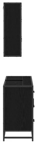 Fürdőszoba bútor szett 2 pcs Musta tammi 80 x 33 x 60 cm