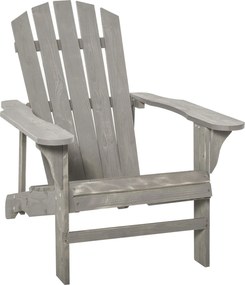 Outsunny Adirondack Szék Kültéri Kertiszekrény 78L x 89W x 88H cm Tömör Fenyőfa Szürke Elégtelen Hatás Kerthez, Teraszhoz és Erkélyhez | Aosom