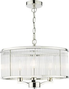 Dar Lighting glamour modern függeszték evelyn polírozott nikkel dareve0338