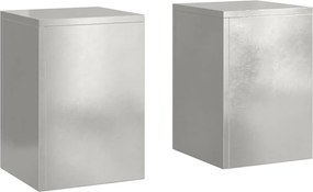 vidaXL Növényállvány 2 pcs Ezüst 24 x 24 x 35 cm Rozsdamentes acél