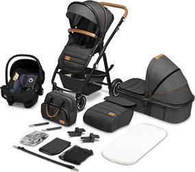 Lionelo - AMBER kombinált 3 az 1-ben babakocsi szürke grafit