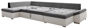Széthúzható ülőgarnitúra  Matras (soro 93 + fehér öko-bőr) (B) . 1064011