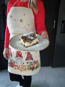 Karácsonyi kötény manókkal F204