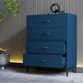 Komód CARLA , 800 x 1015 x 400 mm, Modern: sötétkék