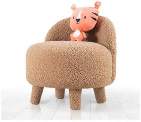 Barna buklé gyerek fotel Moouv – Artie