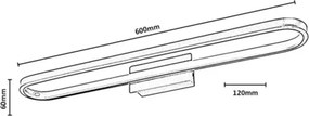Rabalux 75115 - LED-es fürdőszobai tükörvilágítás ODRAN LED/18W/230V IP44 60 cm