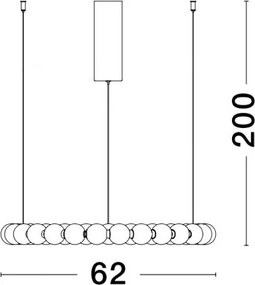 Függeszték Fehér PERLA NOVA LUCE 9695230