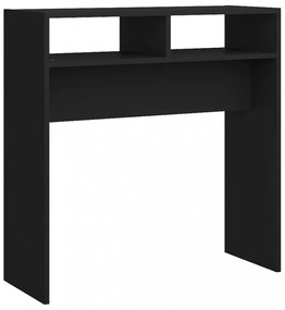 fekete szerelt fa tálalóasztal 78 x 30 x 80 cm