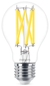 Philips A60 E27 filament LED körte fényforrás, dimmelhető, 10.5W=100W, 2200-2700K, 1521 lm, 220-240V