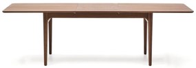 Bővíthető étkezőasztal hosszabbító asztallappal, diófa dekorral 100x200 cm Elan – Kave Home