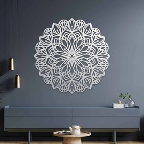 Fából készült mandala a falon virágesszencia | ESSENTIA