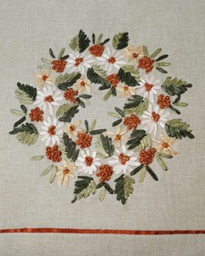 Hímzett terítő koszorú virágokkal 40x110 cm TiaHome