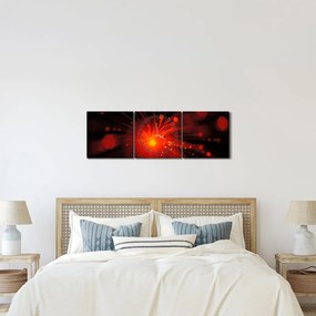 Egy szikrázó absztrakció képe (órával) (90x30 cm)