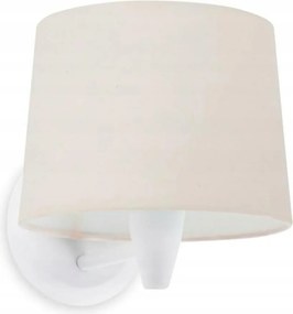 Faro Conga fali lámpa fehér-bézs E27, modern textil lámpaernyő
