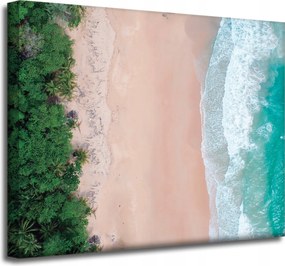 Vászonkép Fák Vízpart Óceán Hullámok 50x40 cm Ideális ajándék