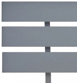 szürke tömör fenyőfa ágykeret fejtámlával 160 x 200 cm