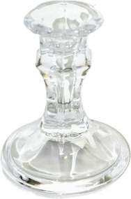 Klasszikus Átlátszó Üveg Gyertyatartó 10,2 cm 1 db gyertyához