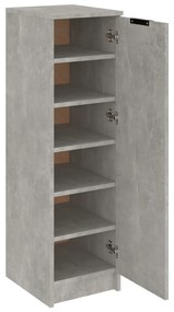 betonszürke szerelt fa cipősszekrény 30 x 35 x 100 cm