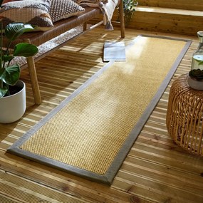 Szürke-világosbarna kültéri-beltéri szőnyeg 60x230 cm Sisal Look – Flair Rugs