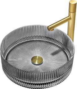 Mexen Eiva üvegből készült pultra szerelhető mosdó 39 x 39 cm, fekete - 24163970