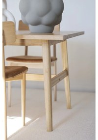 Natúr színű étkezőasztal tölgyfa dekorral 100x220 cm Plainfield – Rowico