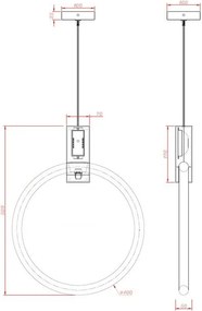 King Home HOPP XCP9149-1-40 Függőlámpa 1x40W/T9 IP20