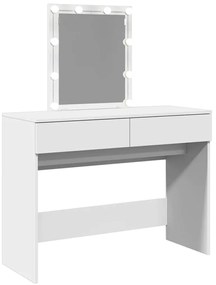 fehér fésülködőasztal LED-del 100 x 40 x 130 cm