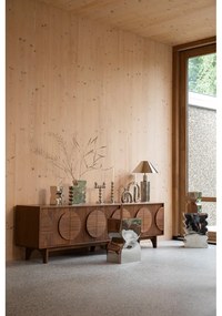 Barna alacsony komód diófa dekorral 120x58 cm Groove – Zuiver