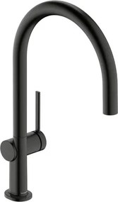 Hansgrohe Talis mosogató csaptelep forgó karral csiszolt fekete króm 72804340