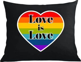 Párna párnahuzat Love is Love Lmbt nyomott mintás