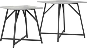 vidaXL Kisasztal készlet 2 pcs Szürke Sonoma és Fekete