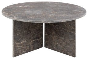 Szürke márvány kerek dohányzóasztal ø 90 cm Vega – Actona