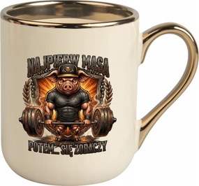 Krémes bögre vaddisznó testépítő Először a tömeg meglátja a pólót az edzőteremben