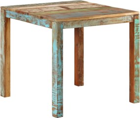 vidaXL tömör újrahasznosított fa étkezőasztal 82 x 80 x 76 cm