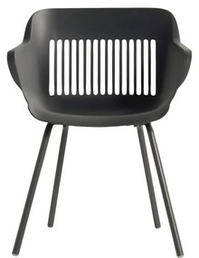 Sötétszürke műanyag kerti szék szett 2 db-os Jill Rondo – Hartman