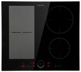 Klarstein Delicatessa 60 Hybrid, beépített indukciós főzőlap, 7000 W, 4 zóna, fekete
