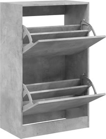 vidaXL betonszürke szerelt fa cipőszekrény 60 x 34 x 96,5 cm