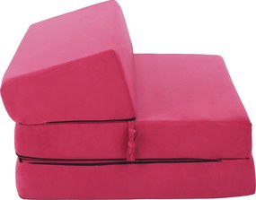 Összecsukható matrac/fotel, 2v1, rózsaszín magenta, VEDIS