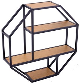 Design fali polc Maille 77 cm vad tölgy