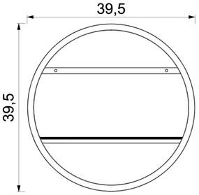 Fali polc SHELF átm. 39,5 cm tölgy