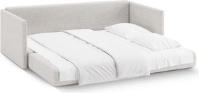 Bézs zsenília kinyitható kanapé 209 cm Shannon – Cosmopolitan Design