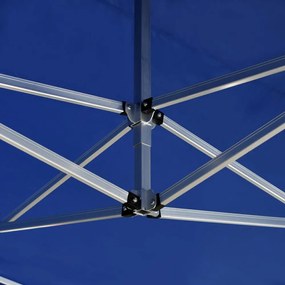 kék összecsukható alumínium rendezvénysátor falakkal 4,5 x 3 m