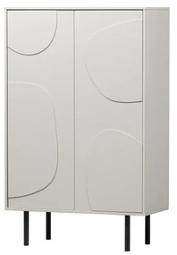 Világosszürke borovi fenyő szekrény 85x135 cm Cadiz – WOOOD