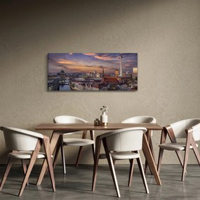 Kép - Naplemente Berlin felett (120x50 cm)