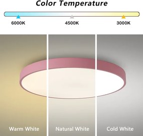 Brilagi - LED dimmelhető mennyezeti lámpa POOL LED/60W/230V 3000-6000K 60 cm rózsaszín+távirányító